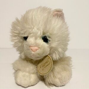 Miyoni Aurora Persian Kitten Plush Stuffed Animal Cat Pink Nose Blue Eyes
